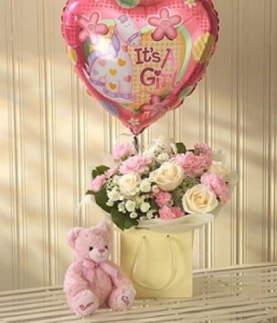 Pink Lullaby Balloon Teddy
