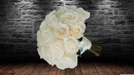 White Rose Bridal Posy